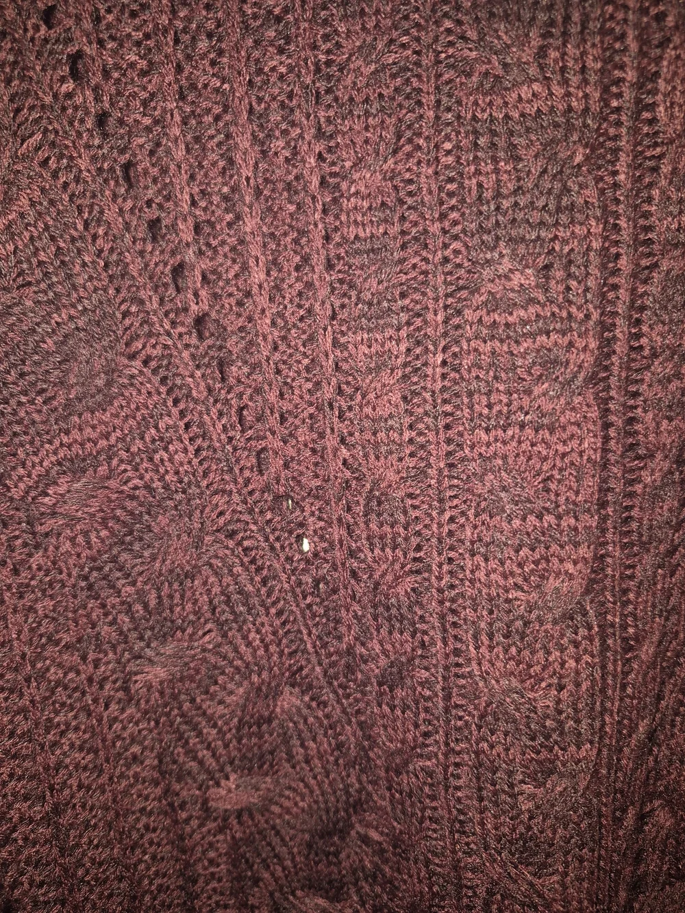 SO Perfect Pullover Cable Knit Fitted Sweater in Maroon.